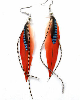 Boucles en plumes naturelles