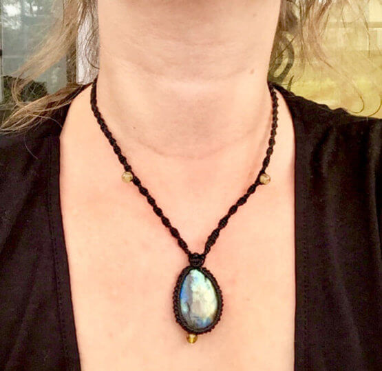 Pendentif véritable labradorite – Image 2