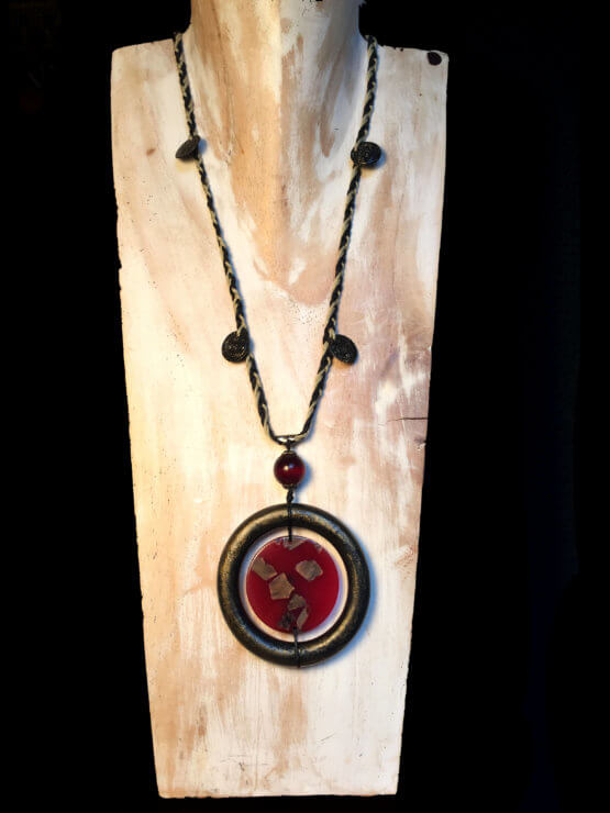 Pendentif unique"Rubis"