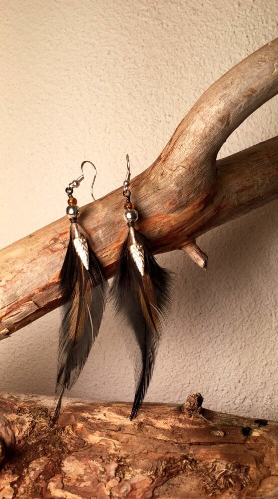 Boucles d'oreille aztèques "Black"