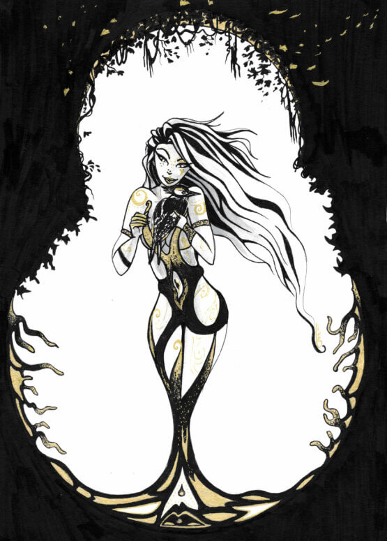 Woodpecker totem woman shaman
