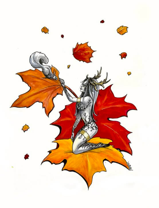 Squirrel totem woman shaman