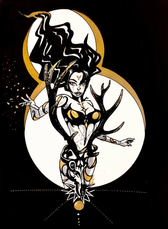 Deer totem woman shaman