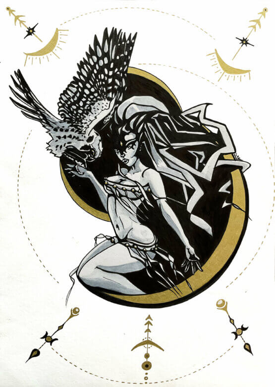 Hawk totem woman shaman