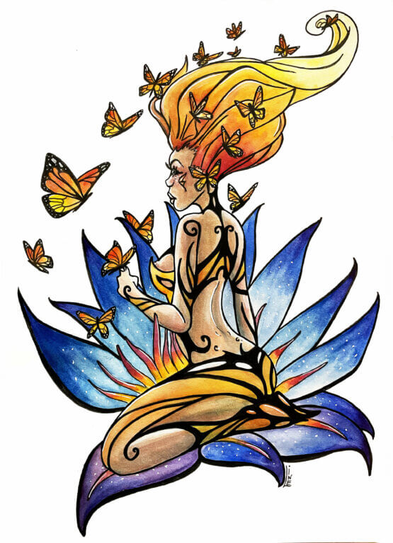 Butterfly totem woman shaman