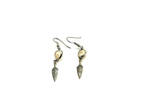 Boucles d'oreille véritable Œil de Sainte Lucie Corse, porte-bonheur