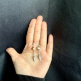 Boucles d'oreille véritable Œil de Sainte Lucie Corse, porte-bonheur – Image 3